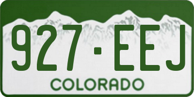 CO license plate 927EEJ