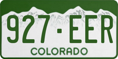 CO license plate 927EER