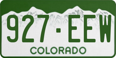 CO license plate 927EEW