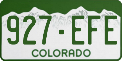 CO license plate 927EFE