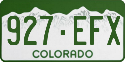 CO license plate 927EFX