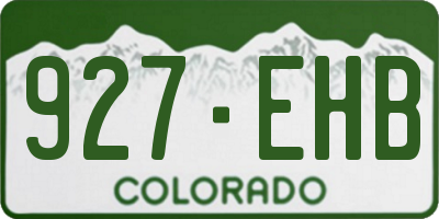 CO license plate 927EHB