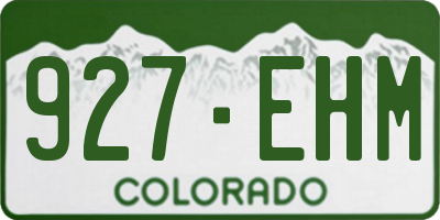 CO license plate 927EHM