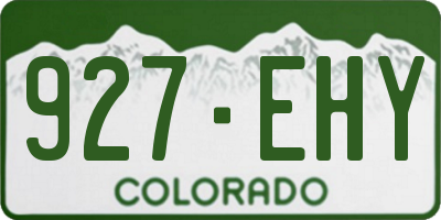 CO license plate 927EHY