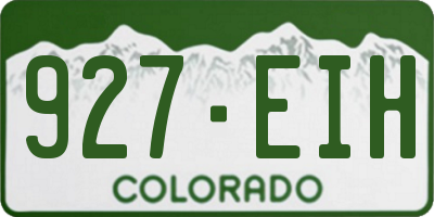 CO license plate 927EIH