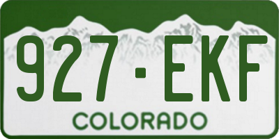 CO license plate 927EKF