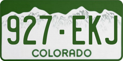 CO license plate 927EKJ