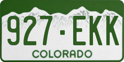 CO license plate 927EKK
