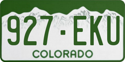 CO license plate 927EKU