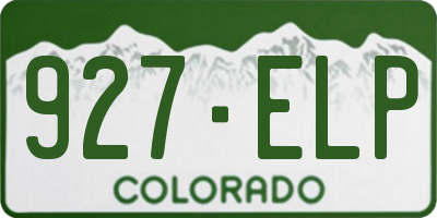 CO license plate 927ELP