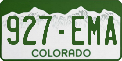 CO license plate 927EMA
