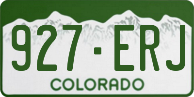 CO license plate 927ERJ