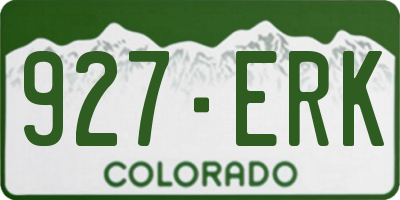 CO license plate 927ERK