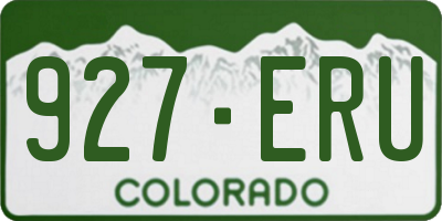 CO license plate 927ERU