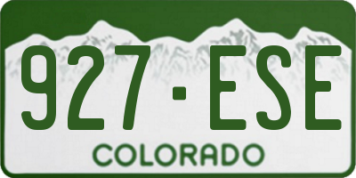 CO license plate 927ESE