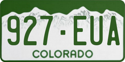 CO license plate 927EUA