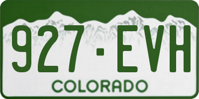 CO license plate 927EVH