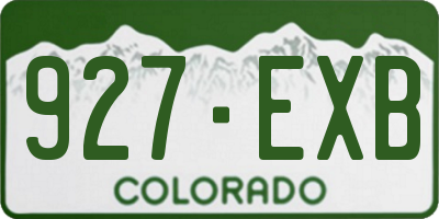 CO license plate 927EXB