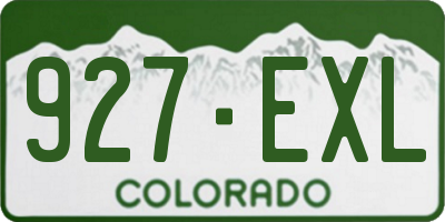 CO license plate 927EXL