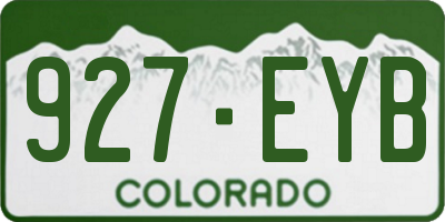 CO license plate 927EYB