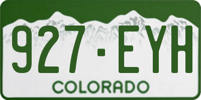 CO license plate 927EYH