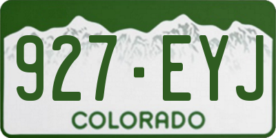 CO license plate 927EYJ