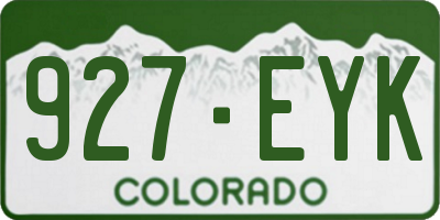 CO license plate 927EYK