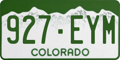 CO license plate 927EYM