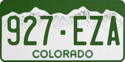 CO license plate 927EZA