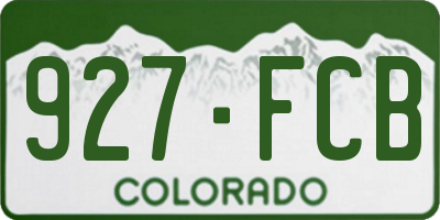 CO license plate 927FCB