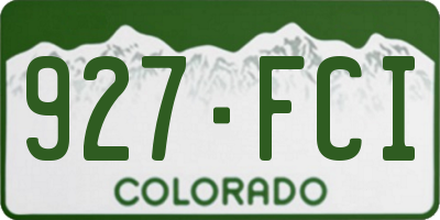CO license plate 927FCI