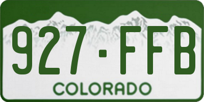 CO license plate 927FFB