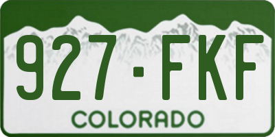 CO license plate 927FKF