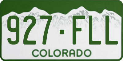 CO license plate 927FLL