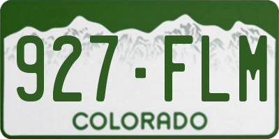 CO license plate 927FLM