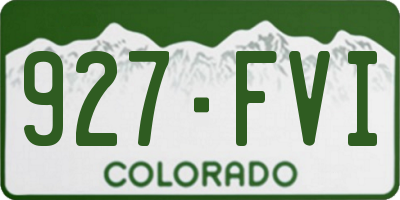 CO license plate 927FVI