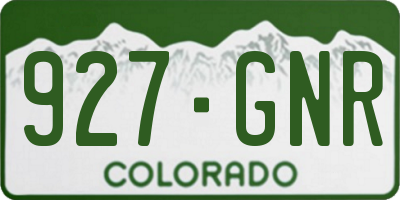 CO license plate 927GNR