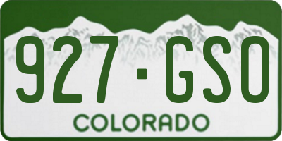 CO license plate 927GSO