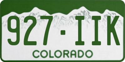 CO license plate 927IIK