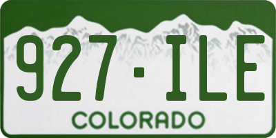 CO license plate 927ILE