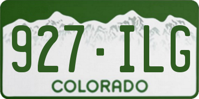 CO license plate 927ILG