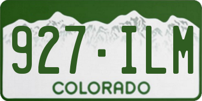 CO license plate 927ILM