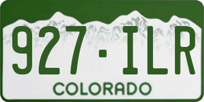CO license plate 927ILR
