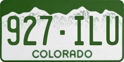 CO license plate 927ILU