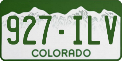 CO license plate 927ILV