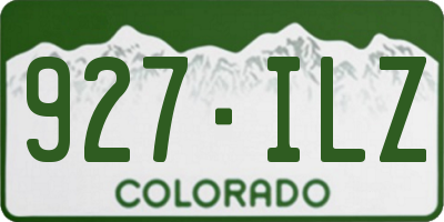 CO license plate 927ILZ
