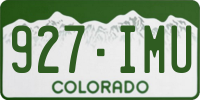 CO license plate 927IMU
