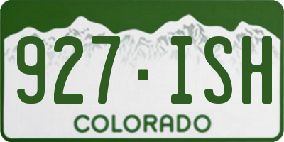 CO license plate 927ISH