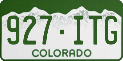 CO license plate 927ITG