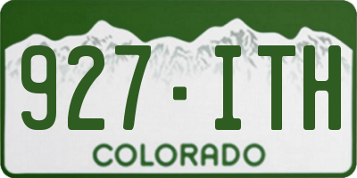 CO license plate 927ITH